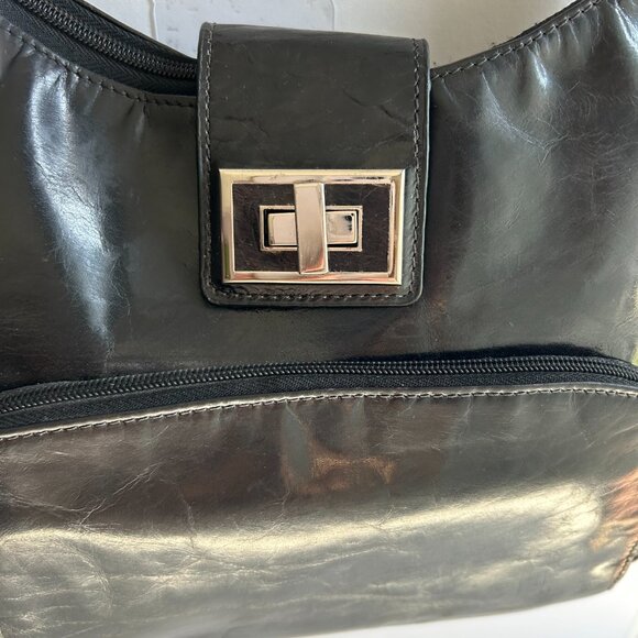 Vintage Danier Leather Hobo Shoulder Bag in Black - Picture 2 of 14